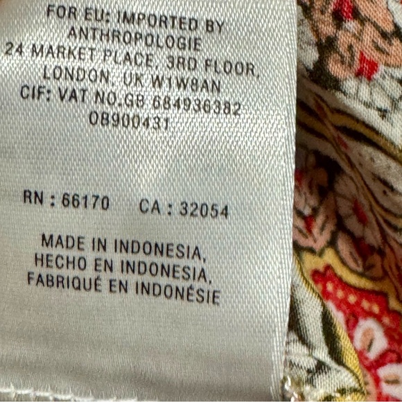 Maeve | Anthropologie Mandala Henley Boho V-Neckline Mixed Print Blouse Top - Picture 13 of 13